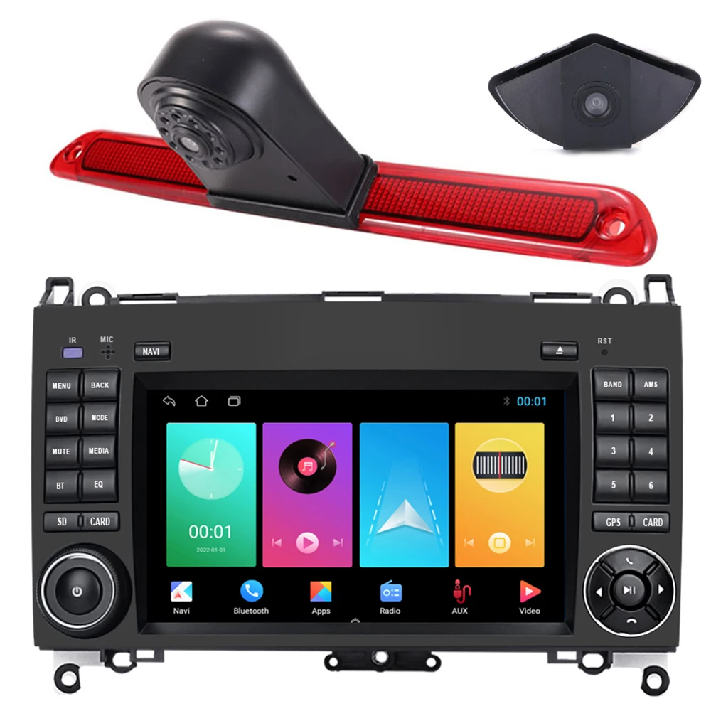 Android Car Radio with GPS Navigation+HD Front and rear Camera for Mercedes-Benz Sprinter 3,5-T Kasten 906 B906 316NGT 318 319