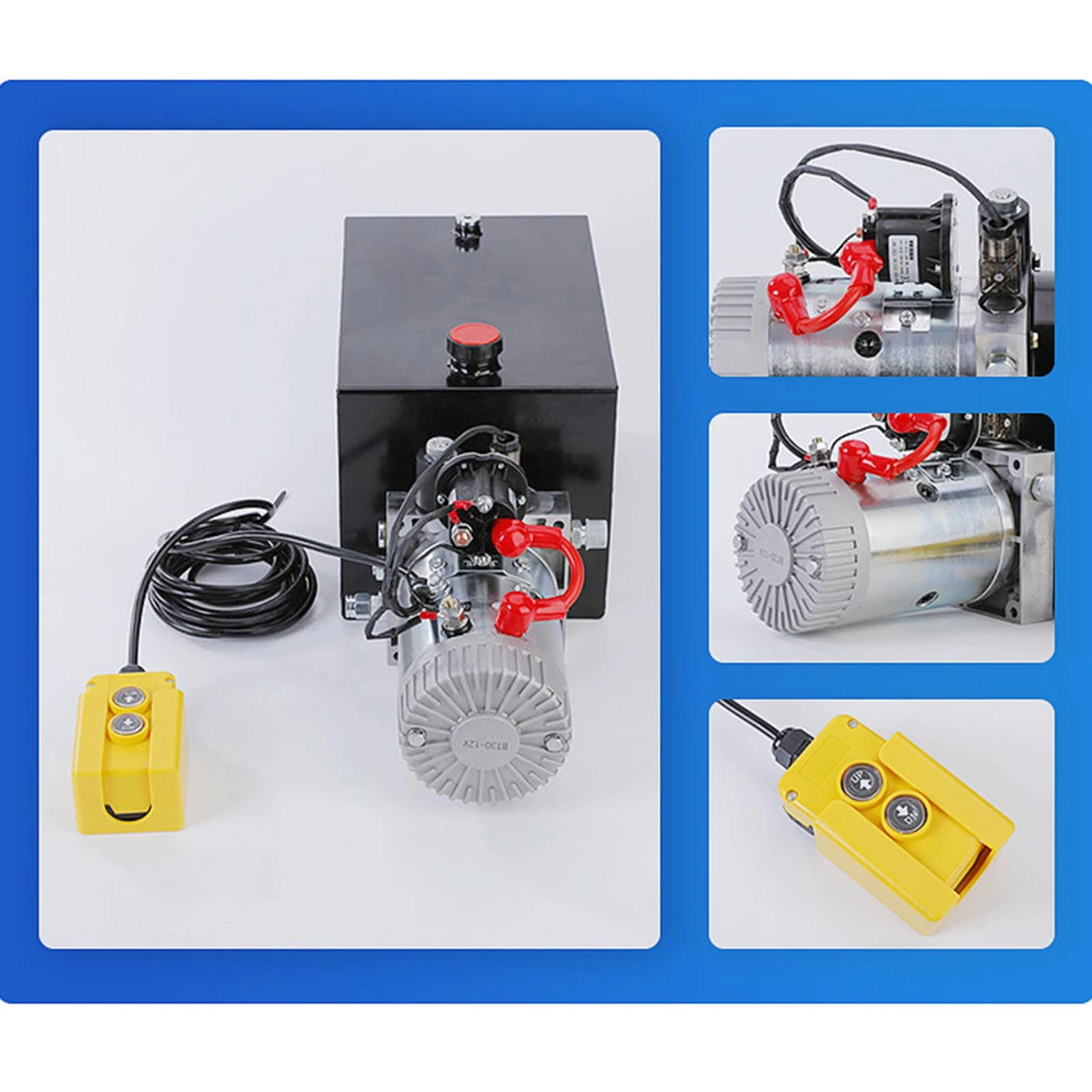 Dump Trailer Pump Hydraulic Power Pump 3KW  Motor Metal Steel  Sealed Structure Fast Lifting Lowering for Bucket Vehicle