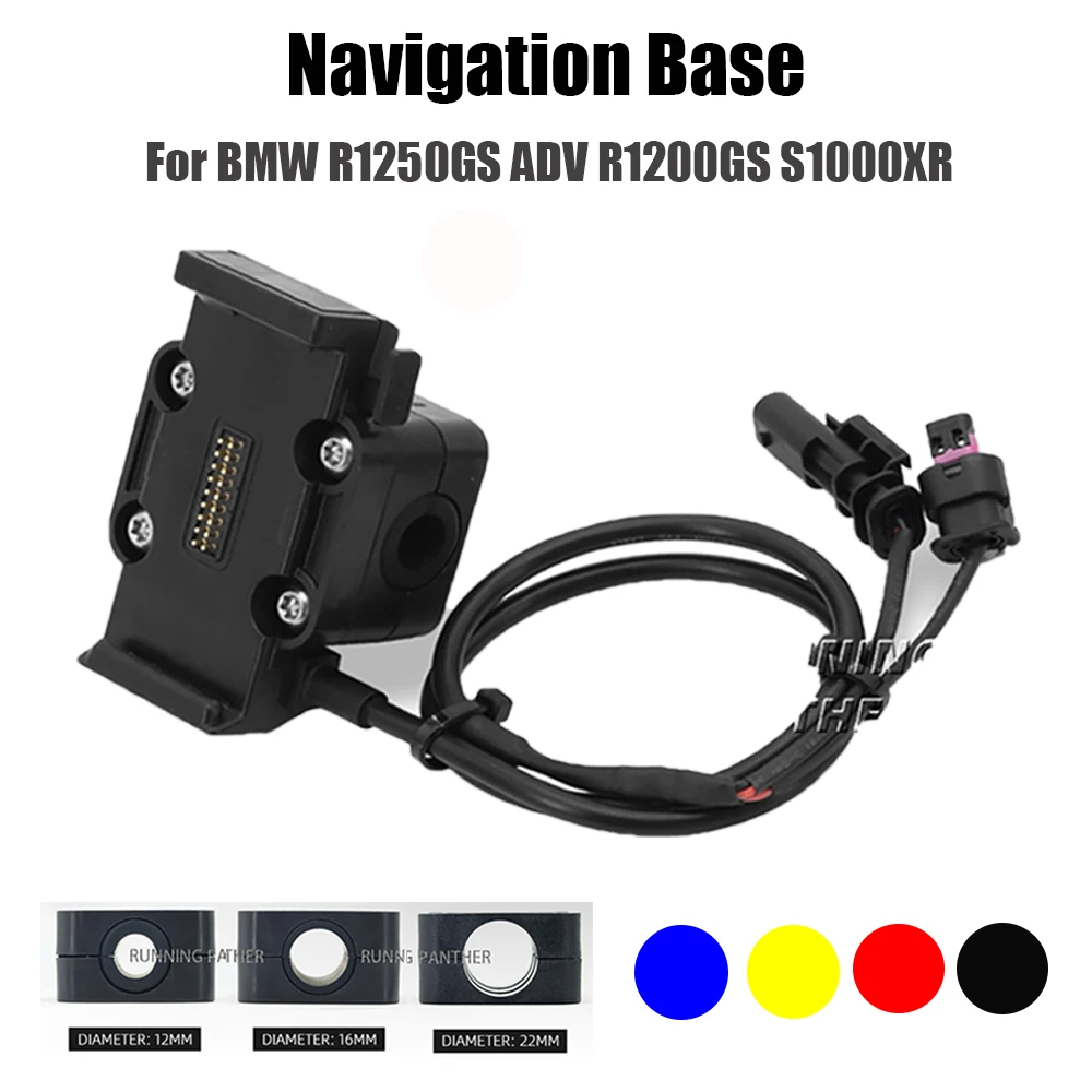 Phone Navigation Bracket Power Supply Wireless Charing 12mm/16mm/22mm Roll Bar Base For BMW R1250GS ADV R1200GS S1000XR