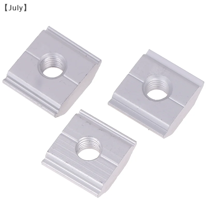 5 Buah 21.2Mm 22.3Mm 23.7Mm Pemasangan Panel Surya Ujung Braket Aloi Aluminium Penjepit Tengah T-blok Mur Persegi M8 Mur Geser T
