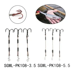 3pcs 3.5/5.5cm Fishing Hook Pike Perch Bass Predator Lure Stingers Treble Stainless Steel Hooks Fishing Accessories