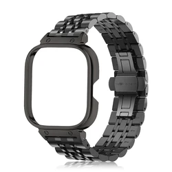Metal Strap Case Protector for Redmi Watch 4 Watchband for redmi watch 4 Bracelet+Cover redmi watch4 Stainless Steel Wristband