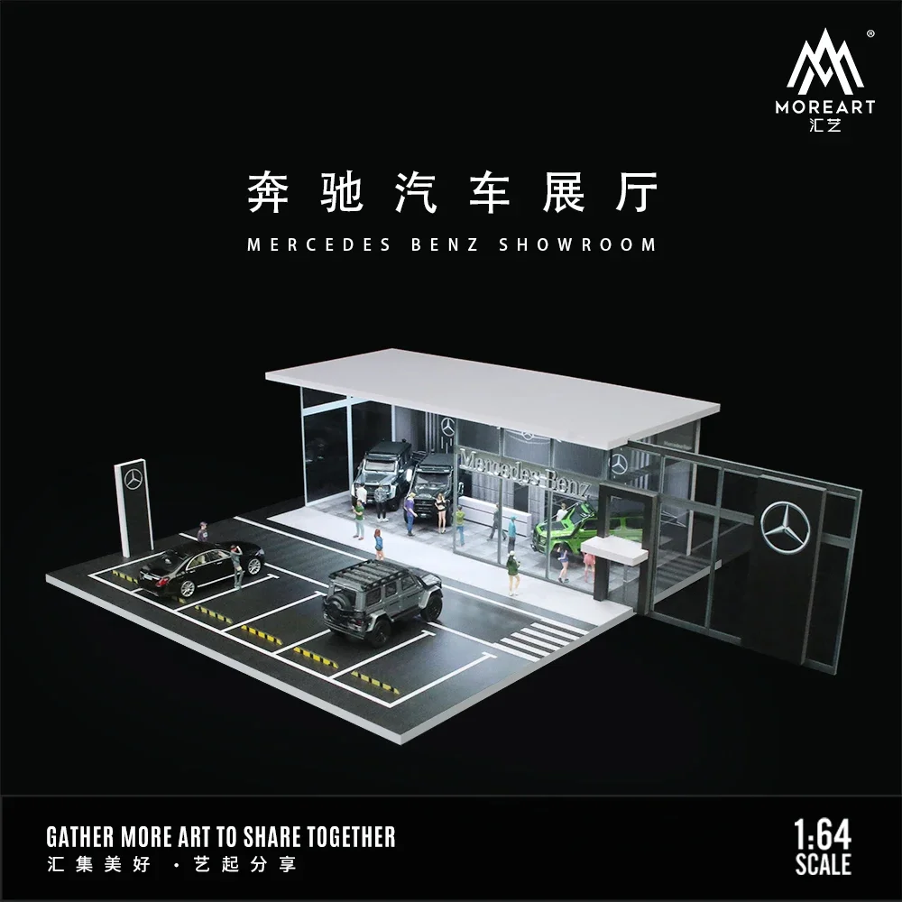 B-M TimeMicro&MoreArt 1/64 Lamborghini Bens Mazda Honda Nissan  showroom booth lighting scene model