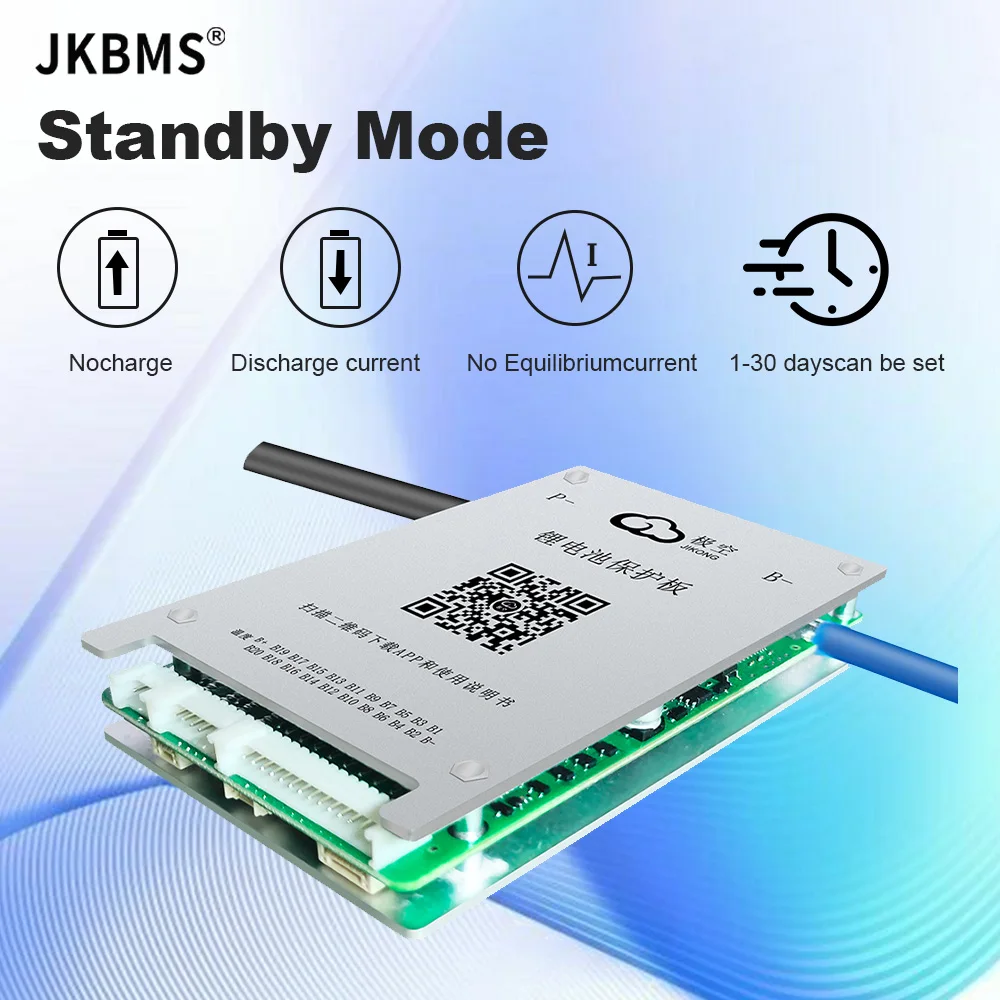 JKBMS BD6A20S6P Smart bms BT 8S 10S 16S 20S 24V 48V BATTERY WITH 0.6A ACTIVE BALANCE bms lifepo4 Li-ion LTO