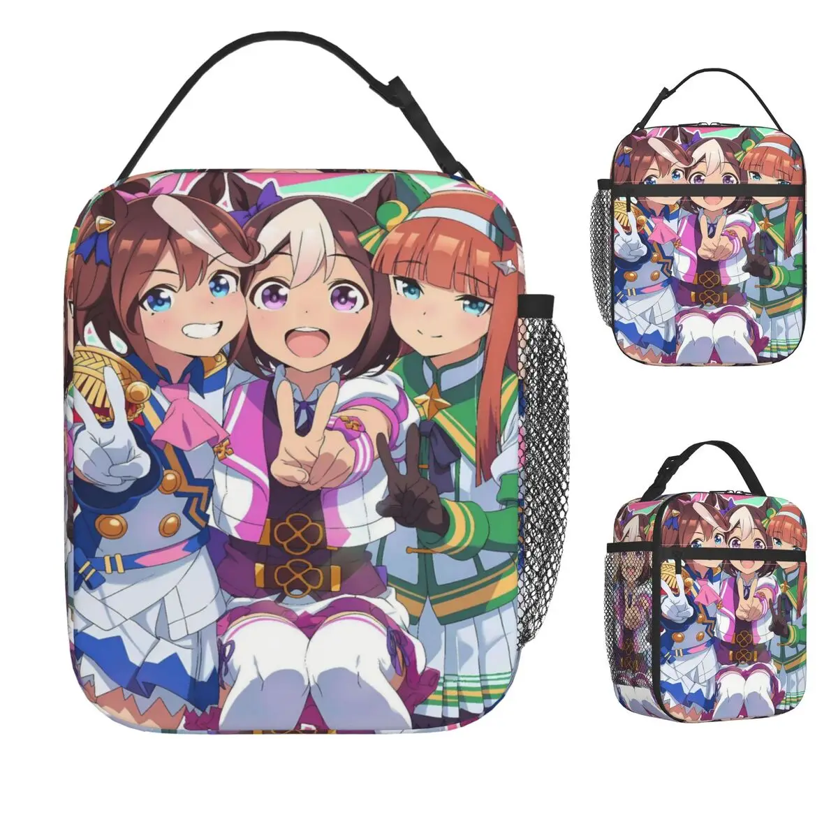 

Anime Uma Musume Lunch Bag Leisure Lunch Box For Men Travel Portable Insulated Cooler Bag Print Thermal Lunch Bags