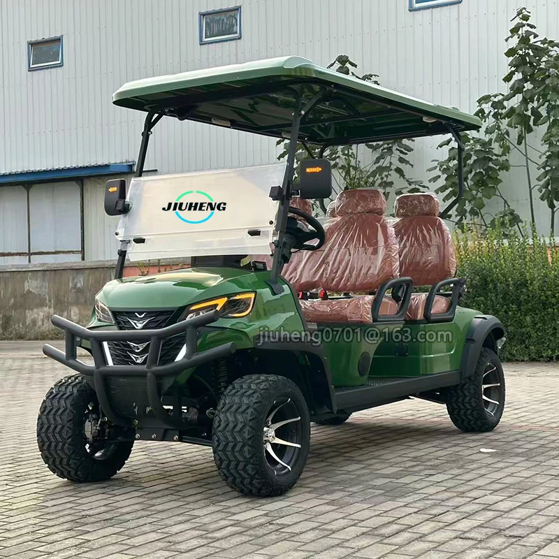 4 Seater Electric Golf Cart with Cup Holder and Storage Basket Utility Vehicle for Resort Community Travel