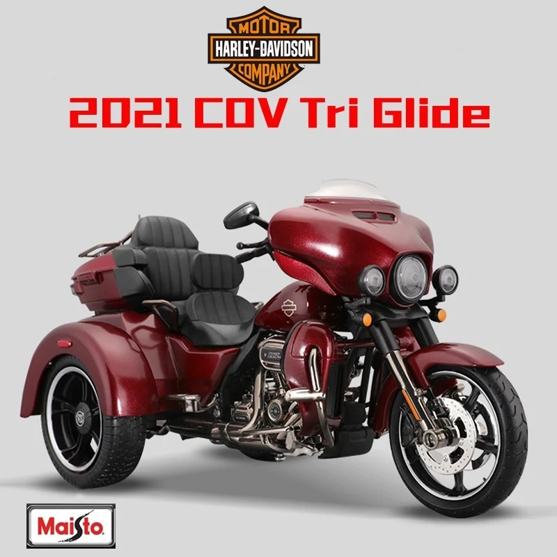 Maisto 1:12 Harley Davidson 2021 CVO Tri Glide Alloy Classic Street Motorcycle Model Diecast Leisure Motorcycle Model Gifts Toys