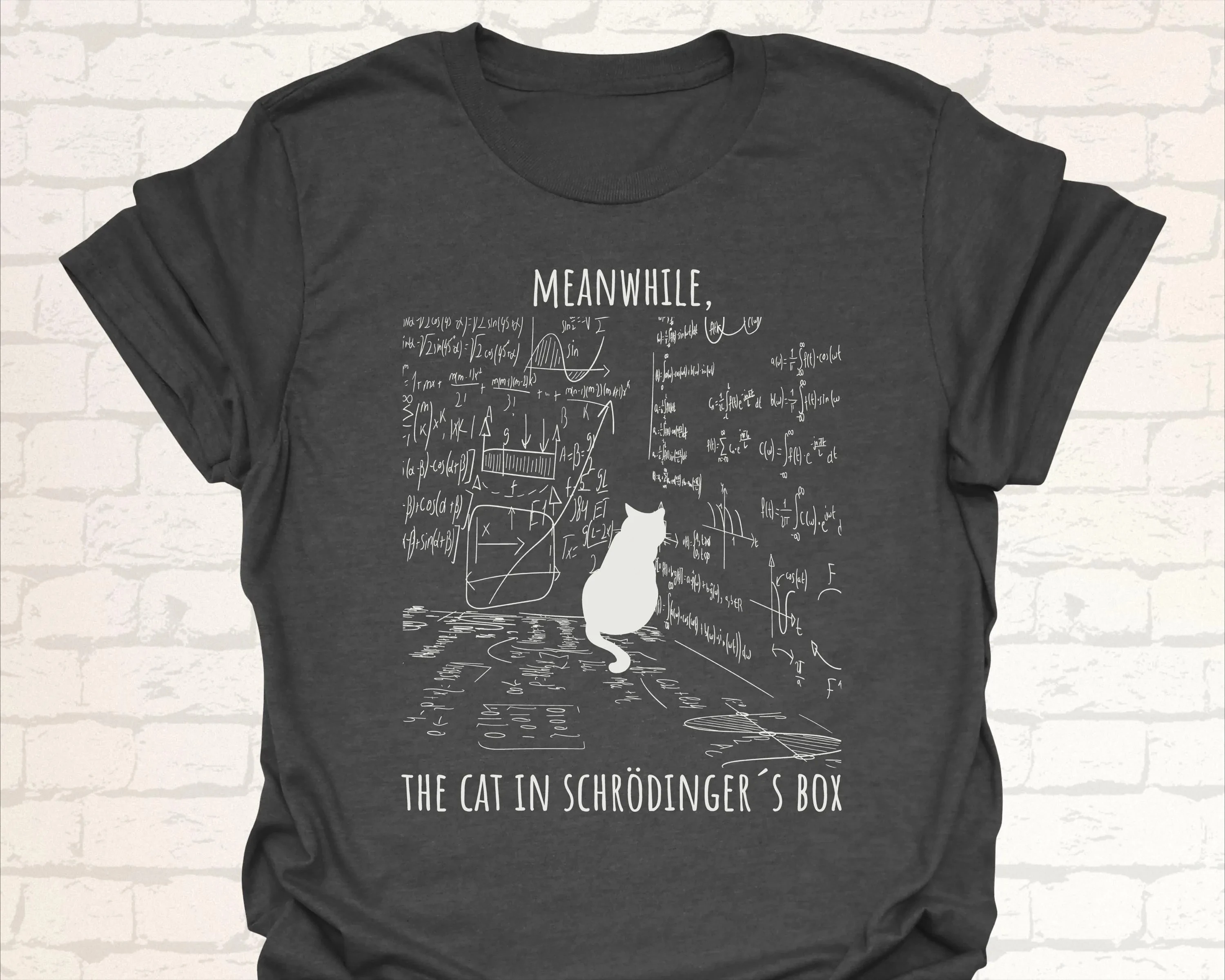 Camiseta de gato de Schrodinger, camiseta divertida de profesor de física, regalo de ciencia Nerd, camiseta Geek de ciencia espirituosa, camiseta de científicos de física cuántica