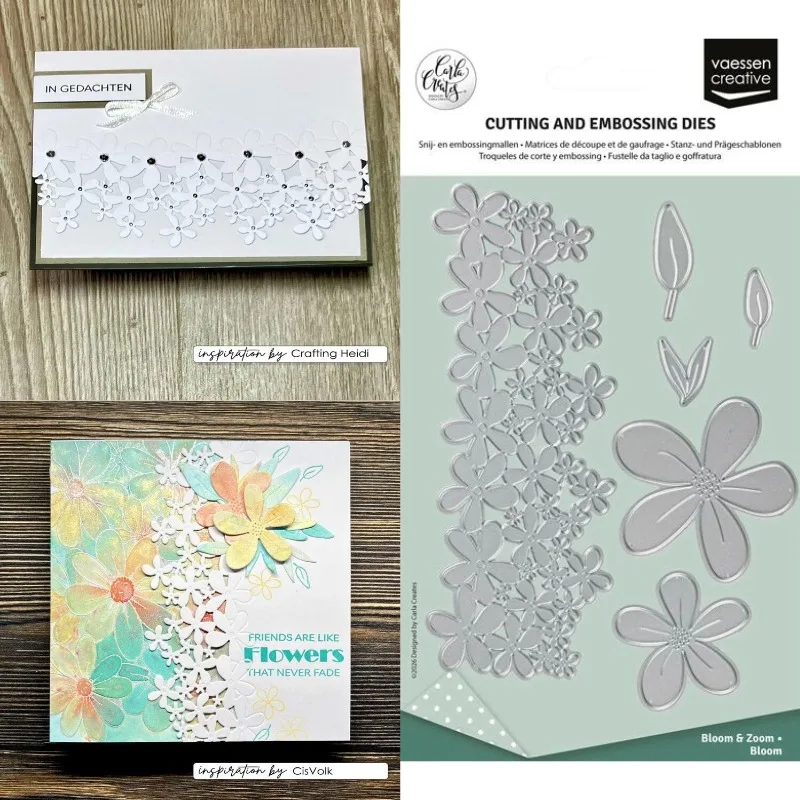 Nieuwe kerstballen kippen teksten rendier ster winter metalen snijden sterven siliconen stempel plakboek stencil fotoalbum DIY papier - afbeelding 1