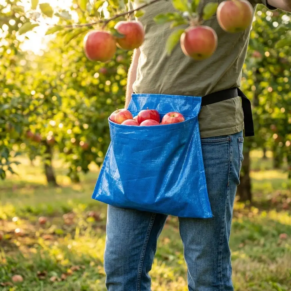 Thickened Fruit And Vegetable Picking Apron Kitchen Waterproof Apron Agricultural Waist-type Vegetable And Fruit Picking Bag ﻿