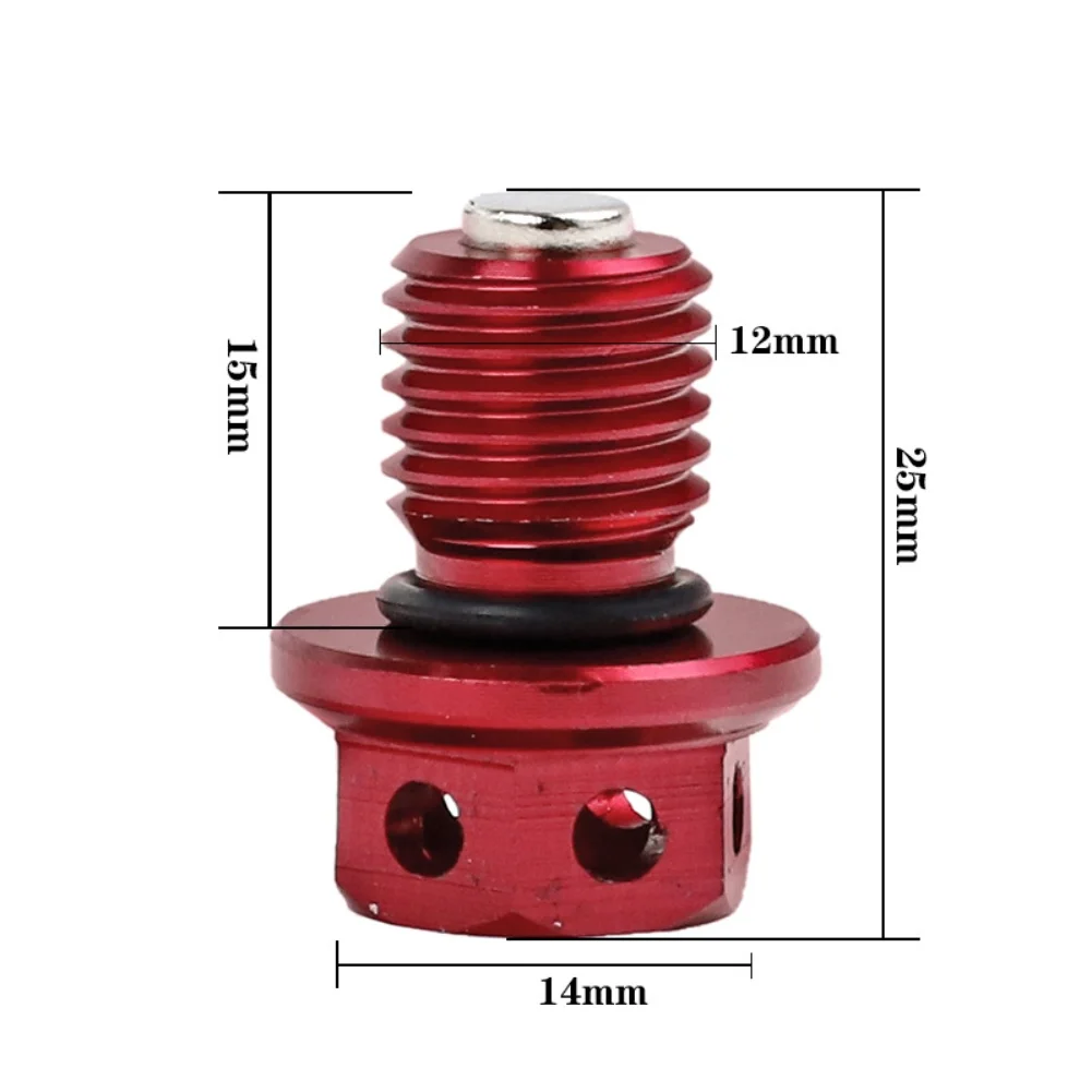 

Power Magnet Oil Drain Bolt Screw Aluminum CNC Machined for Dirt Bike For Motorcycle ATV with Safety Wire Hole