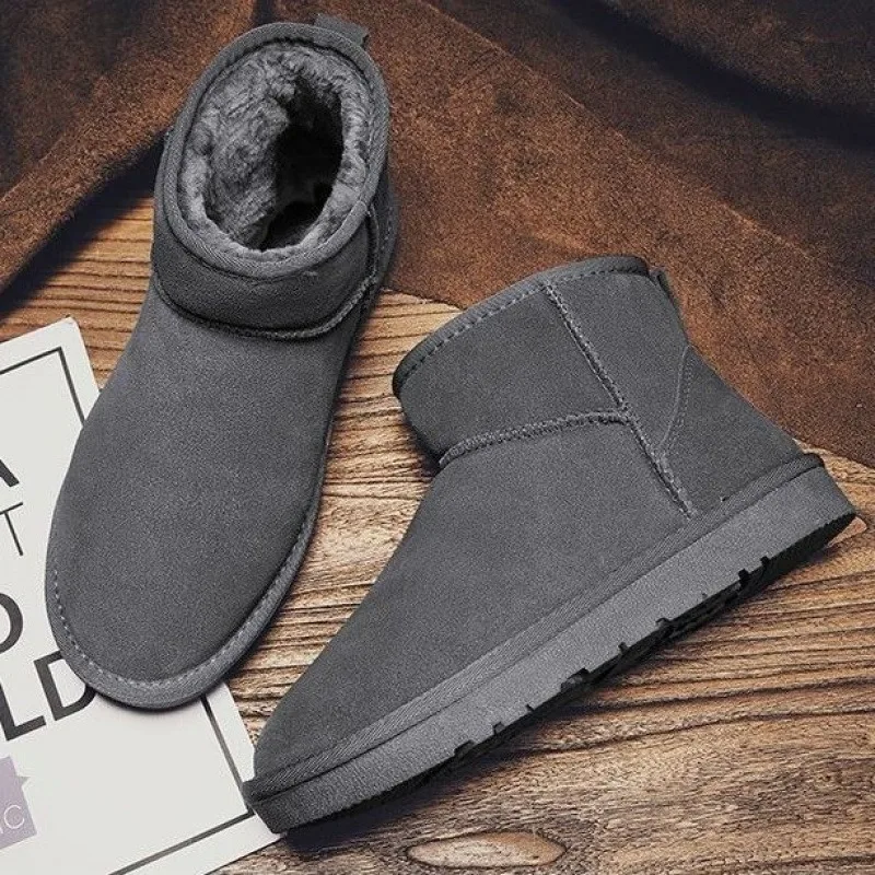 

Мужские зимние сапоги на меху, утепленные, высокие, из хлопка, для улицы, легкие, теплые, на толстой подошве