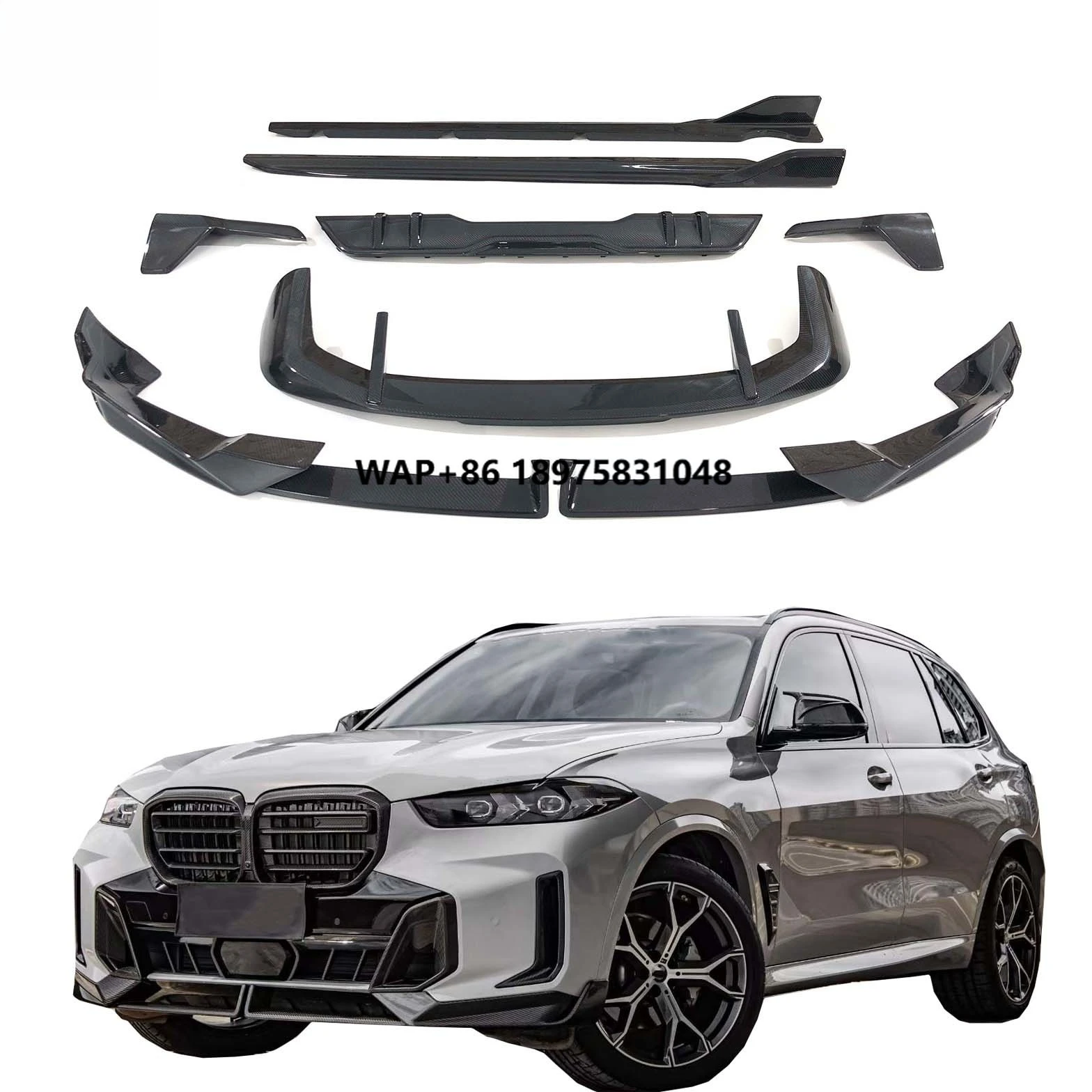 

New High Quality G05 X5 MP Style Carbon Fiber Body Kit Spoiler Front Lip Diffuser Side Skirts for 2023+ G05 X5