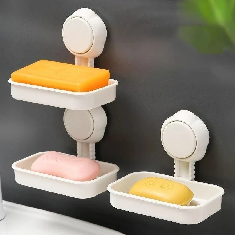 

Бытовая полка для мыла на присоске, подвесная коробка для мыла, серия присосок для отеля, стеллаж для слива мыла 1/2/3 шт., стеллаж для хранения в ванной комнате