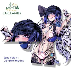 Earlfamily-ahegao elan fanart車のステッカー、アニメシンシンインパクト、ワフハートアイステッカー、jdm漫画ペッカー、女の子グラフィティステッカー