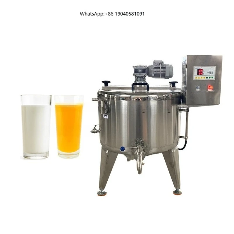 100L 200L 300L 500L Good Quality 35-90C Temperature Adjustable Fresh Milk Goat Milk Hot Water Heating Mixing Process Machine