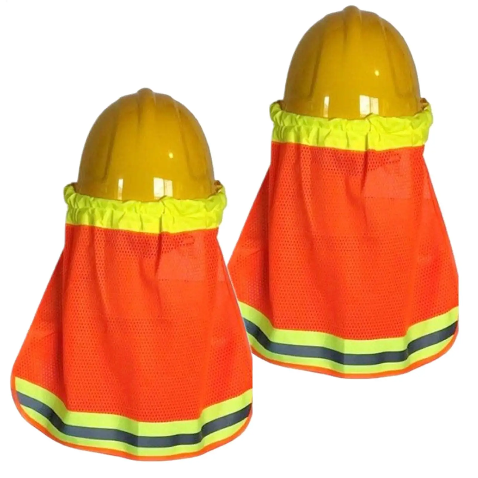 2Pcs Summer Sun Shade Safety Hard Hat Neck Shield Helmets Reflective Hat Brim Reflective Cap Cover for Construction Workers