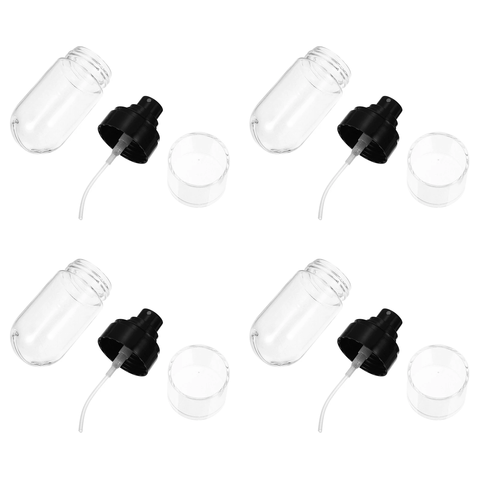 Botellas de Spray para viaje, botellas vacías recargables, contenedor de almacenamiento de niebla fina, dispensador portátil para Perfume líquido, 4 Uds.