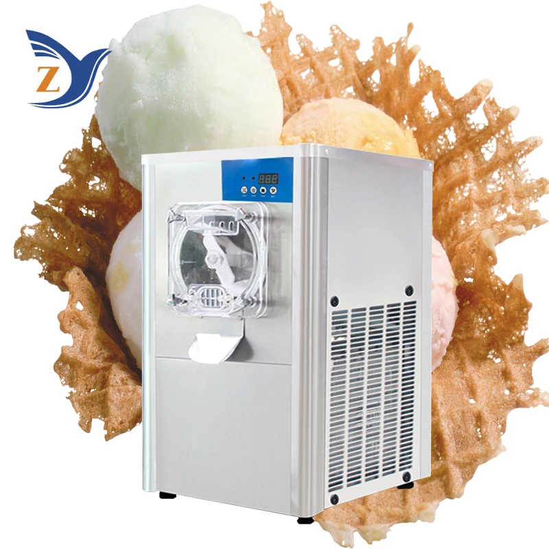 Hard Ice Cream Make Machine ZY-H16T Table Type 12-18L/H Commercial 1000W Production Equipment Milk Tea Shop Automatic Restaurant