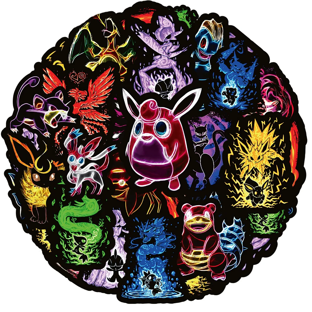Cute Anime Pokemon Graffiti Stickers Kawaii Pikachu Decal Toys Waterproof DIY Skateboard Laptop Cool Cartoon Sticker Gifts
