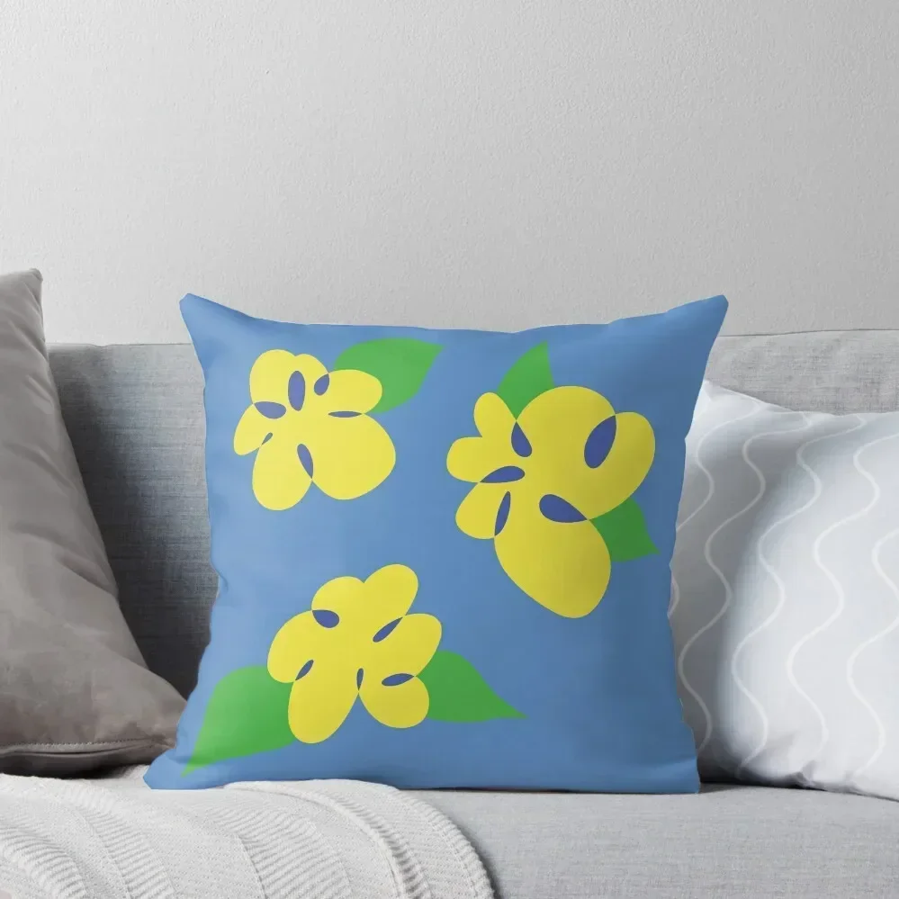 

Pop Flower - blue Throw Pillow ornamental pillows luxury sofa pillows Cushion Cover Luxury pillow