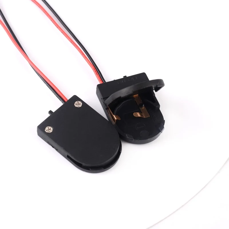 5 Stück Einzelne CR2032 3V Knopfbatterie-Halterung, 1 Stück 2032 Modell Batteriebox, Verformbare Schwarze Kunststoff-Batteriehalterung – Detail 3