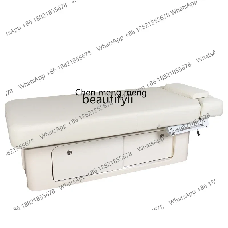 

xx1High-end solid wood, intelligent heating massage massage bed for beauty salons, high-end club spa latex bed