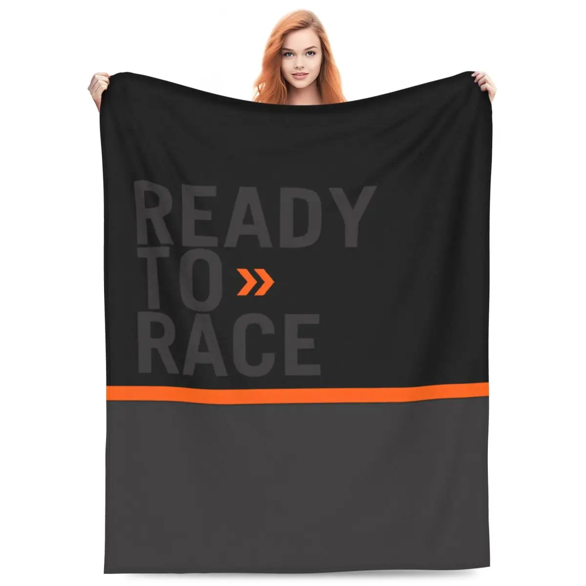 Custom Ready To Race Blanket Soft Fleece Spring Warm Flannel Enduro Bitumen Bike Life Throw Blankets for Sofa Outdoor Bed Quilt