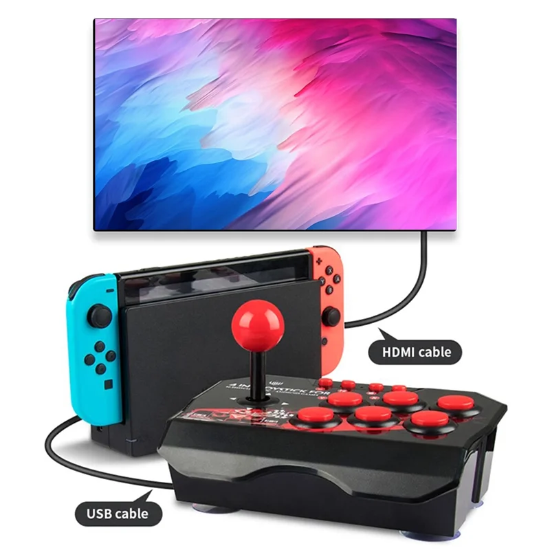 B49C Arcade Joystick For Switch TURBO Games Console 4 In 1 Game Joystick Station For PS3 For Nintendo Switch Android TV PC