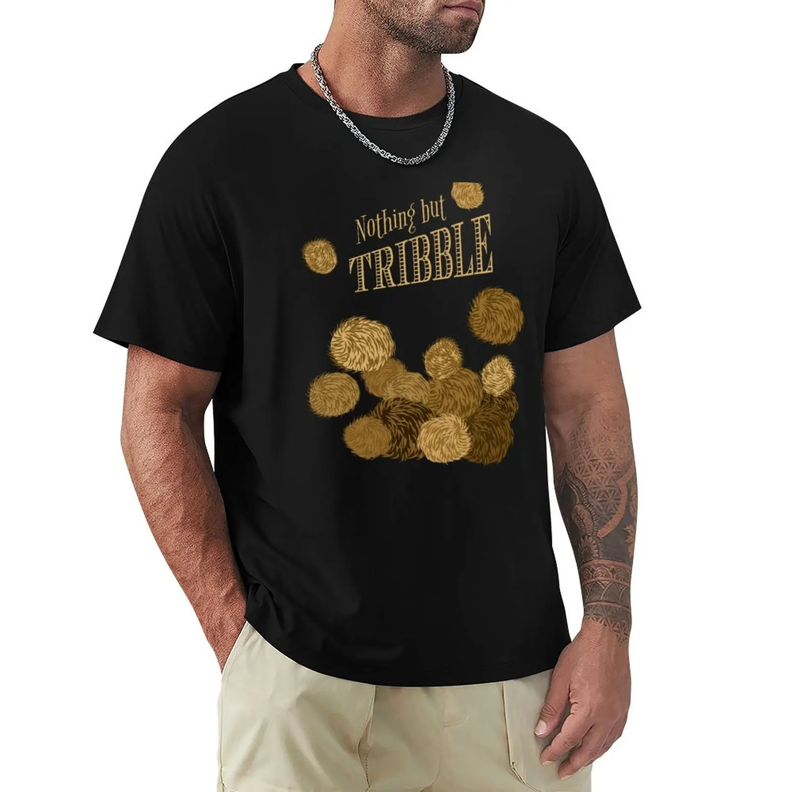 Star Trek: The Original Series Nothing But Tribble Retro Alien Logo T-Shirt Plus Size Gym Sports T-Shirt