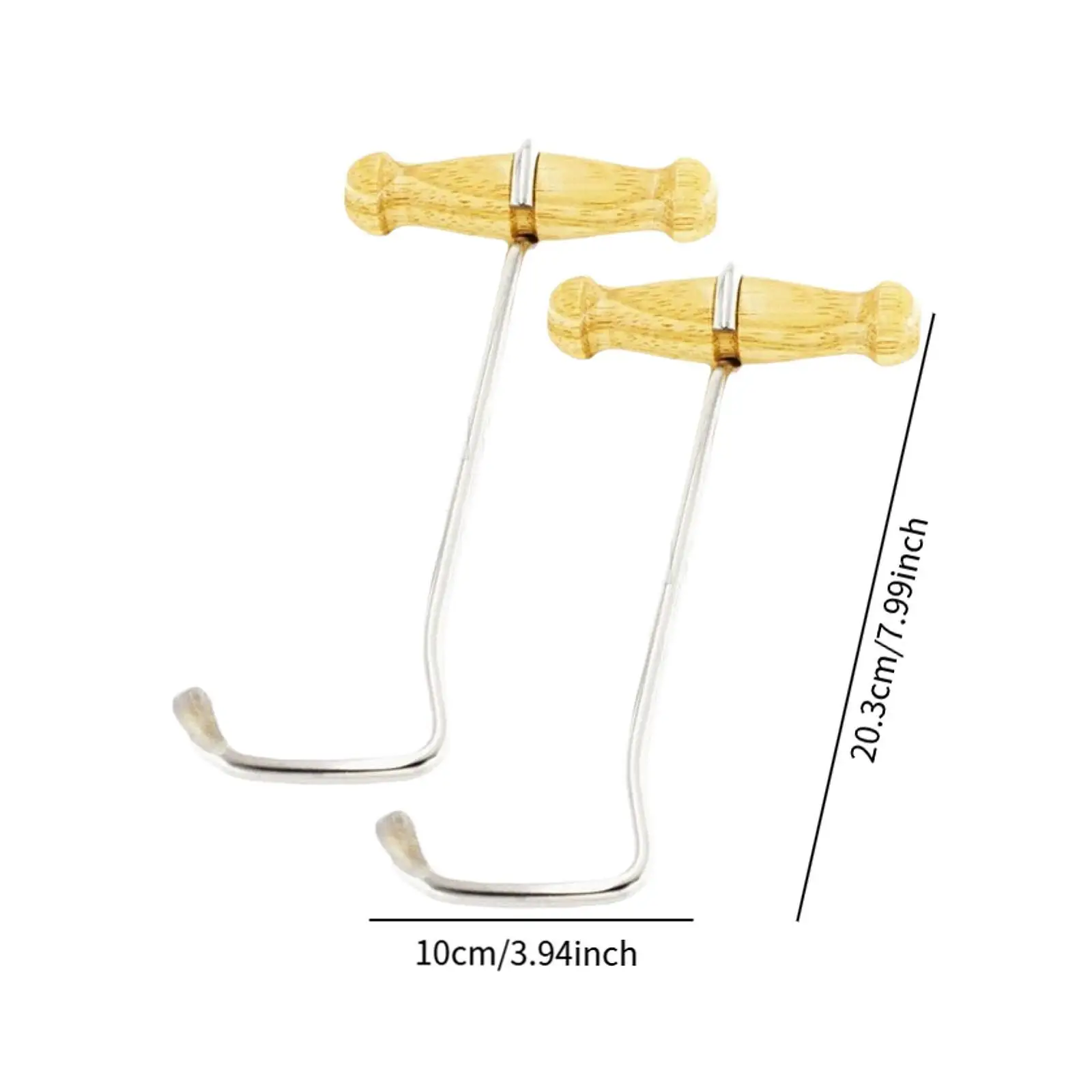 2 قطع الحصان التمهيد تسحب أدوات الفروسية مستلزمات مستقرة السنانير الحديد قبضة مريحة مقبض خشبي الرجال النساء طويلة التمهيد السنانير