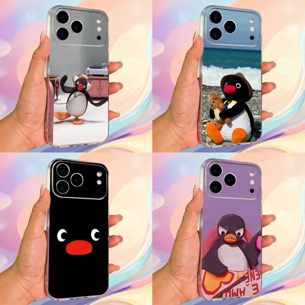 

Emoticons P-Pingu Penguin Phone Case For iPhone 14,13,12,11,17,16,15,Pro,Max,Plus,X,XS,XR,SE,Mini Transparent Soft Cover