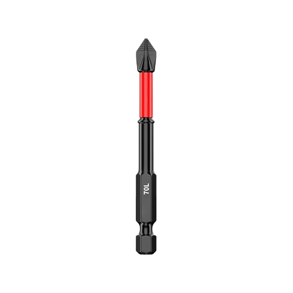 Cross Screwdriver Magnetic Batch Head High Strength Operations Red Black Alloy Steel Applications For DIY Projects