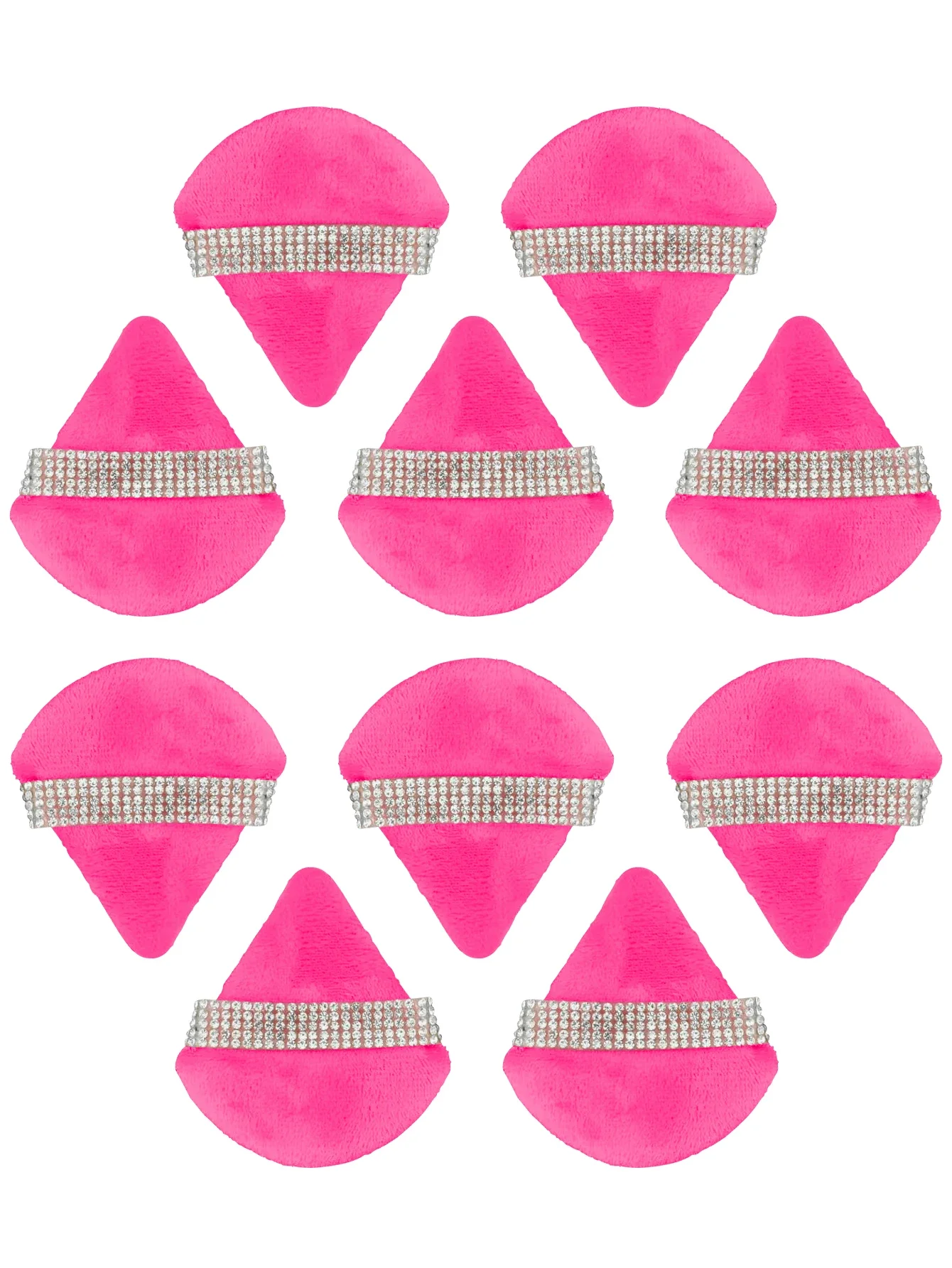 Éponges de maquillage triangulaires en velours, 10 pièces, pour le visage et les yeux, joint d'ombre, fond de teint cosmétique, outil de maquillage