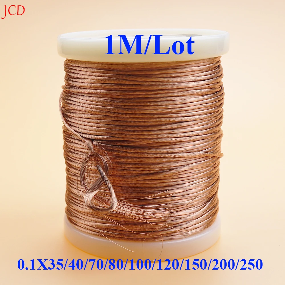 1M 0.1X30 0.1X40 0.1X70 0.1X80 0.1X100 0.1X120 0.1X150 0.1X200 0.1X250 Strands Litz Wire Enameled Copper Wire Litz Crystal Wires