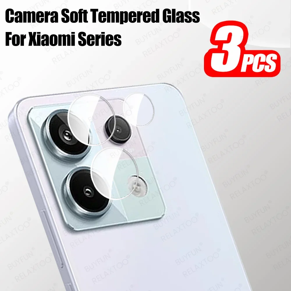 

3 Set Tempered Glass Camera Protector For Xiaomi Redmi Note 13 Pro 5G Note14 Pro+ 14 14Pro Plus 13Pro 4G Clear Phone Lens Film