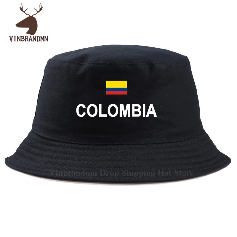 Colombia bucket hat fashion 2022 baseball cap 100% cotton fishing hat Sports gyms country flag COL 02 new Outdoor summer sun hat