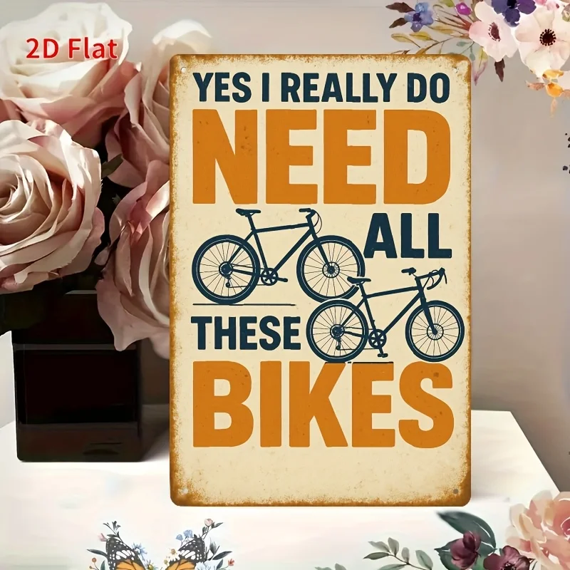 Metall-Blechschild mit Vintage-Fahrrad-Motiv, Retro-Wanddekoration für Garage, Bar, Café, Zuhause, 20,3 x 30,5 cm