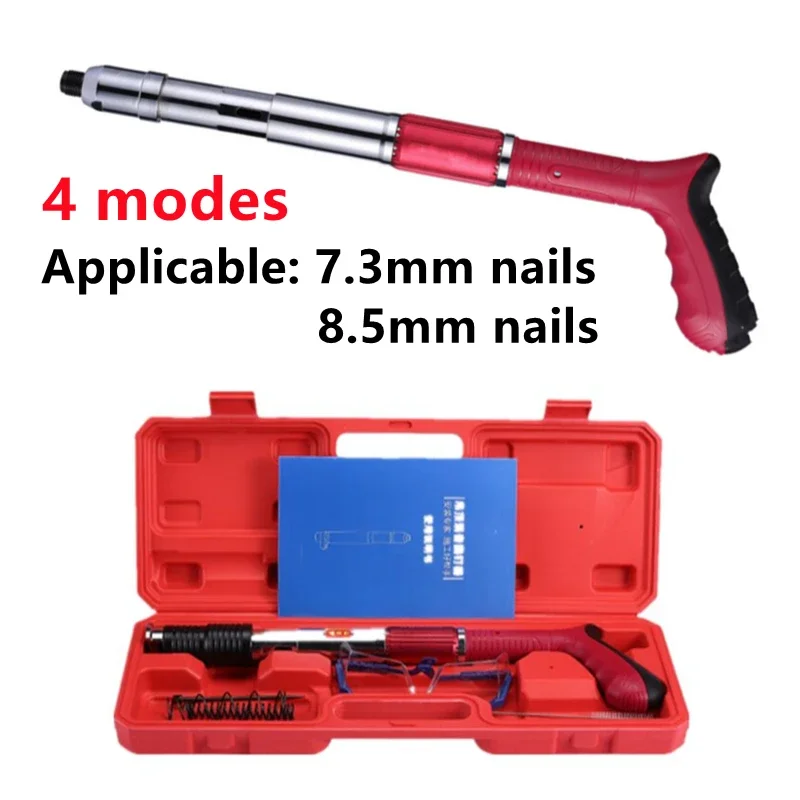 3/4 levels Adjustable Mini Steel Nail Gun Electricity Elevator Cable Slot Installation Decor Tool Wall Fastener Rivet Gun Tool