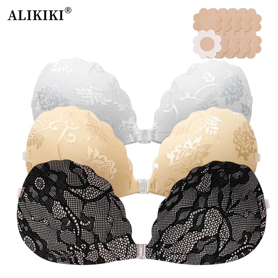 Sticky Bra Push Up Backless Strapless Invisible Adhesive Bras Breast Lift Nip Covers Nipple Pasties for Wedding Prom
