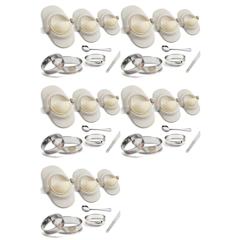 ABMH-15X Empanada Maker Press, 6 Inch Extra Large Dumpling Maker Set With Dough Cutter, Dumpling Mold Set For Pierogi