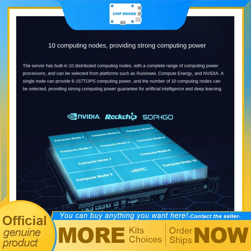 Firefly CSB1-N10S1684X 1U Edge AI Server with Ten Compute Nodes and Integrated BMC System