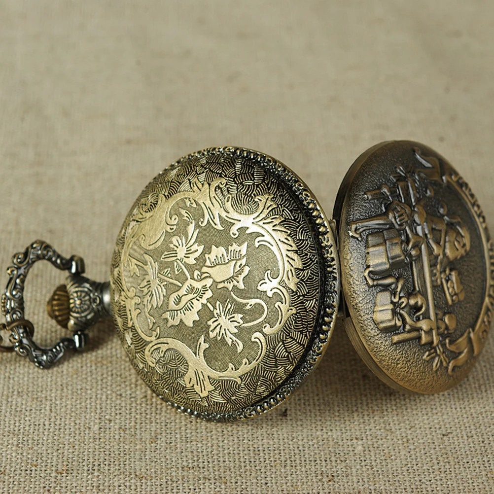 40x4.6cm レトロヴィンテージクォーツ懐中時計サンタクロースポータブルアウトドアクライミング観光ギフト懐中時計