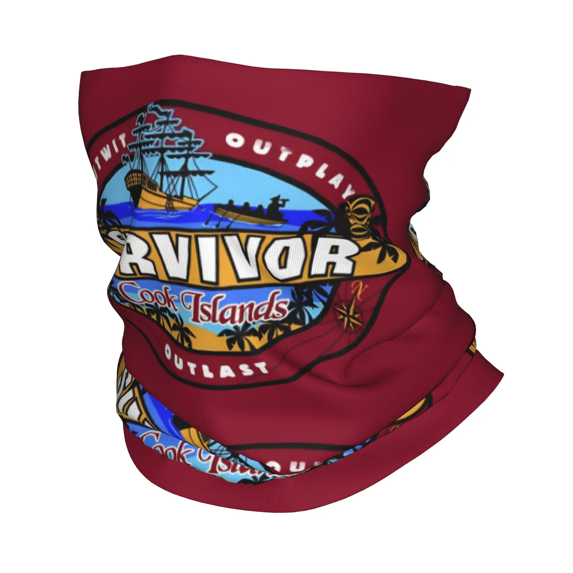S-Survivors 50 In the Hands of the Fans Bandana Neck Gaiter Cook Island Wrap Scarf Multifunctional Cycling Scarf Windproof