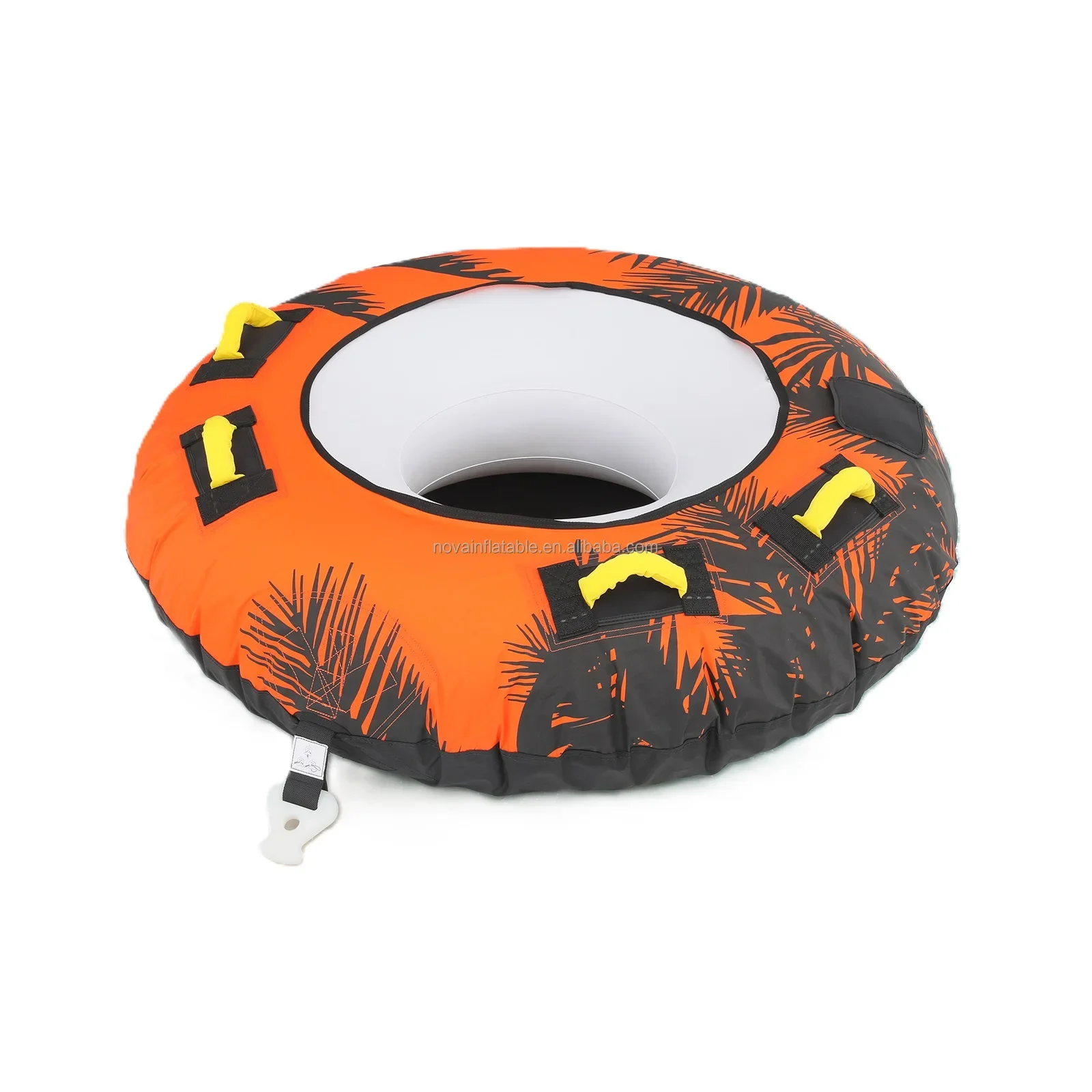 PVC inflatable Towable Tube for Boating 1 person Fun Ring with Rope