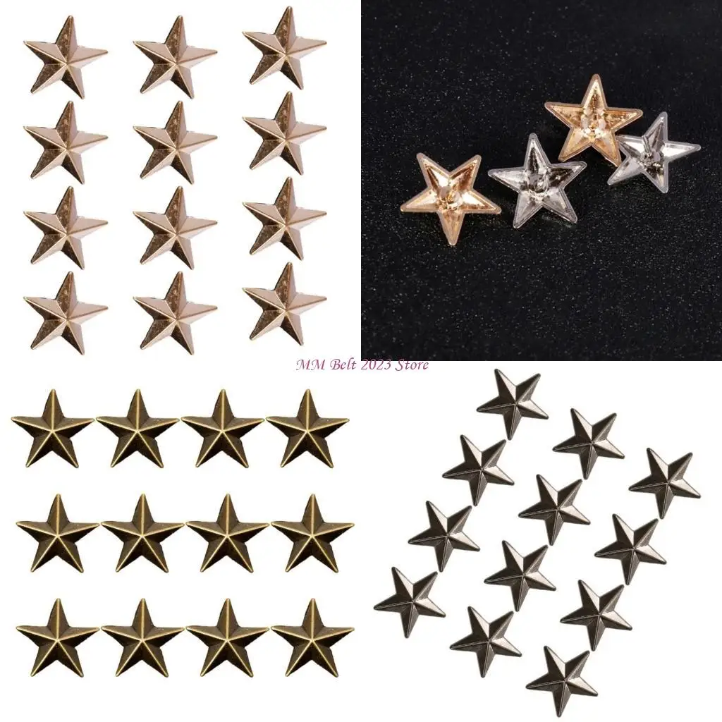 

49ME 12pcs Modern Star Collar Clip Retros Lapel Pin Brooches Alloys Metal Brooch for Casual Gatherings