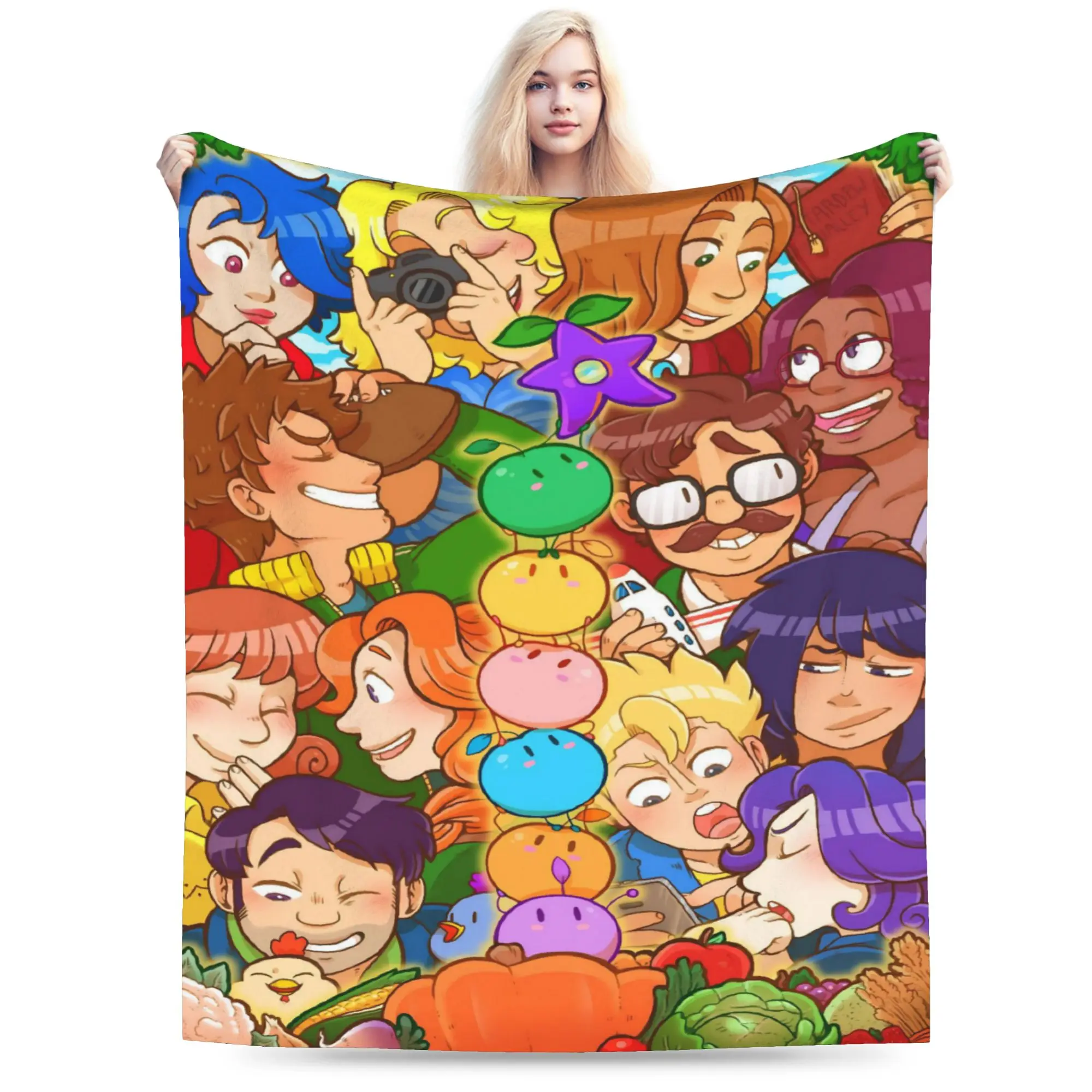 Stardew Valley Animals Blankets Flannel  Relax Ultra-Soft Throw Blankets for Bed Plush Thin Quilt