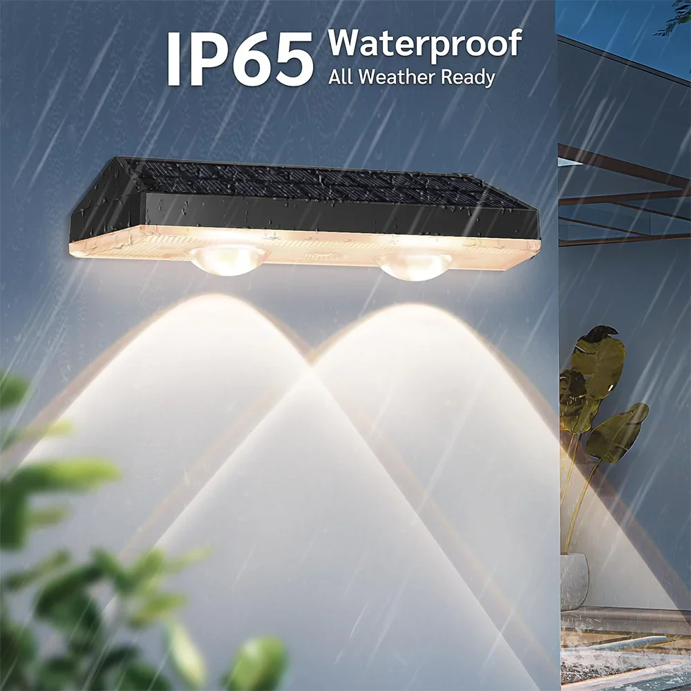 

Solar Wall Lamp Outdoor Warm Light Garden LED Lights IP65 Waterproof Outdoor Lighting Solar Lamp for Garden Wall Washers