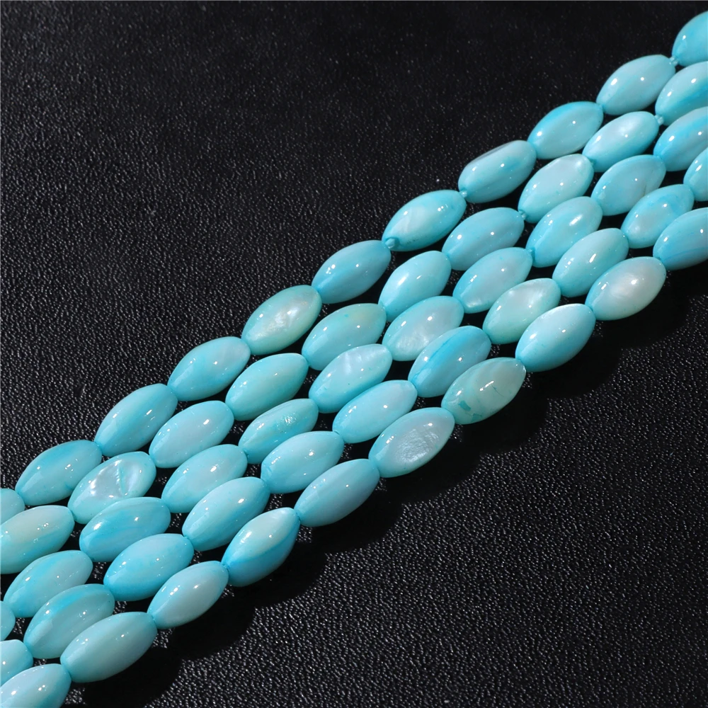 15X6mm Long Stripe Shell Beads Point Stick Mother of Pearl Shell Slice Loose Beads for DIY Making Jewelry Necklace Accessories