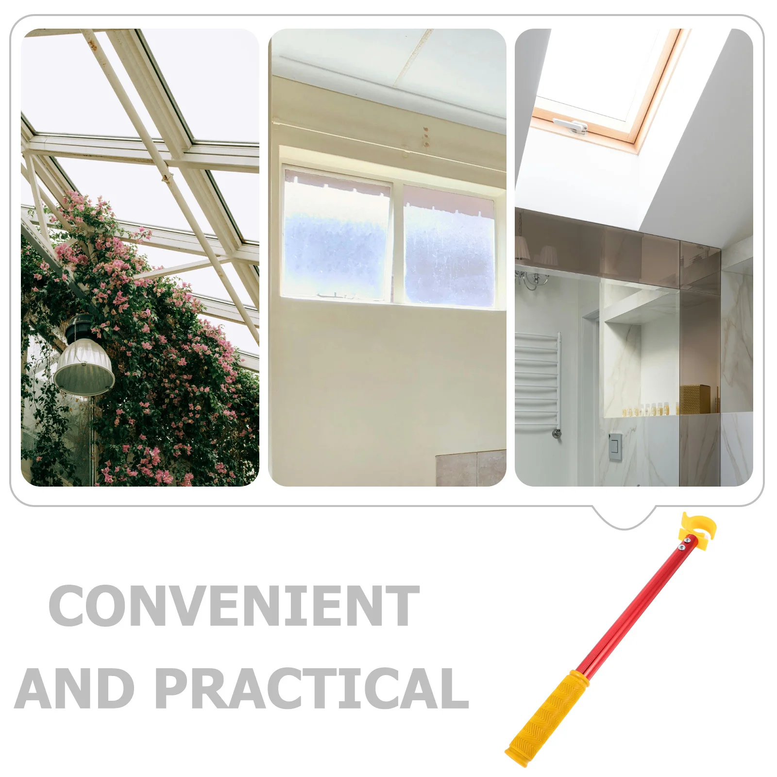 الستائر قضيب مفتوح للنوافذ العالية أداة فتح ممتدة المظلة نافذة القطب مساعد أعمى قضيب ملحقات النافذة الأجهزة